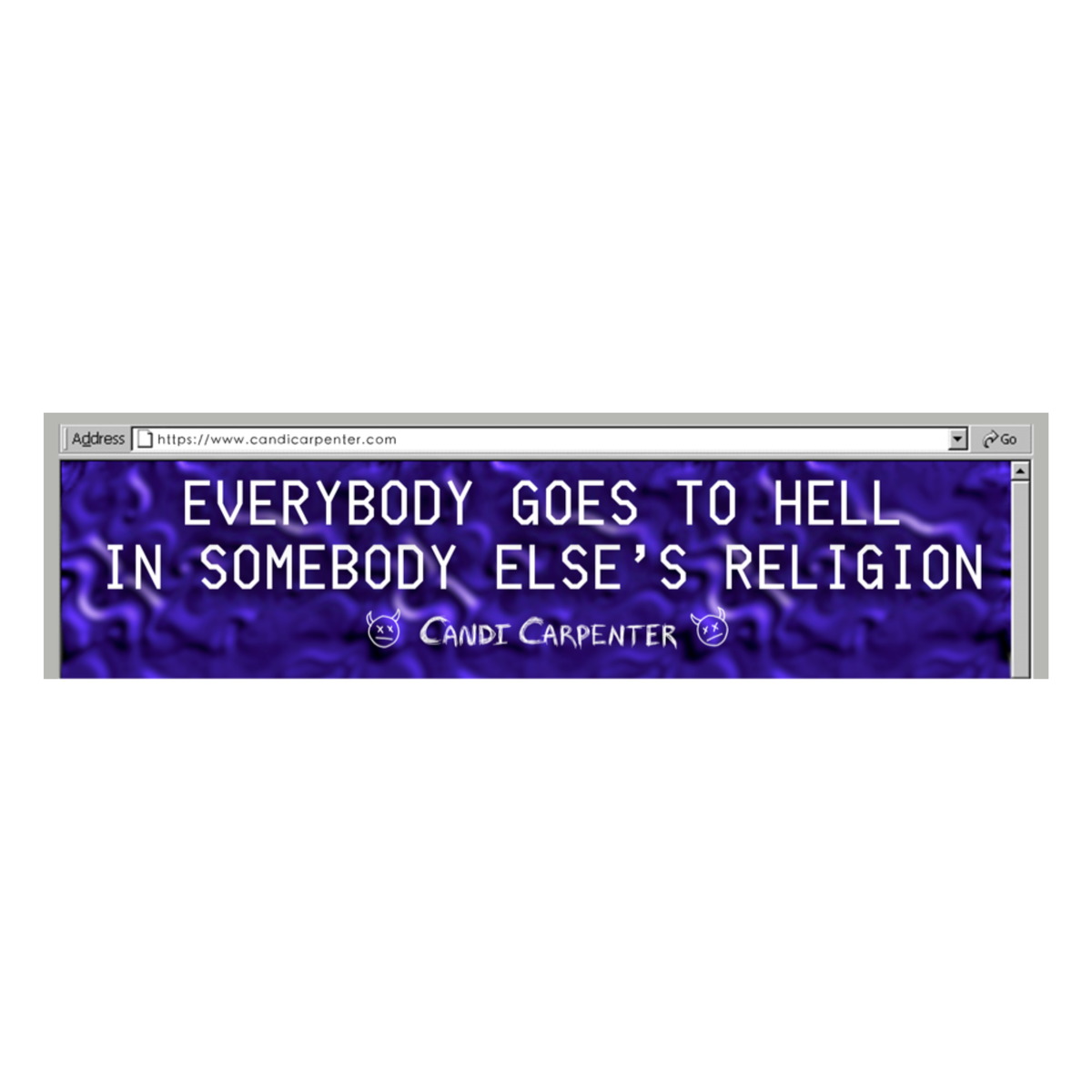 Everybody Goes To Hell Bumper Sticker